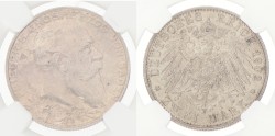 German states. Baden. Friedrich. 2 Mark - Golden jubilee. 1902. MS 62