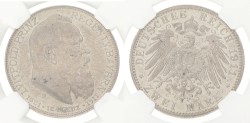 German states. Bavaria. Luitpold. 2 Mark - 90th birthday. 1911 D. PF 62.