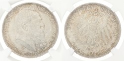 German states. Bavaria. Luitpold. 3 Mark - 90th birthday. 1911 D. MS 64