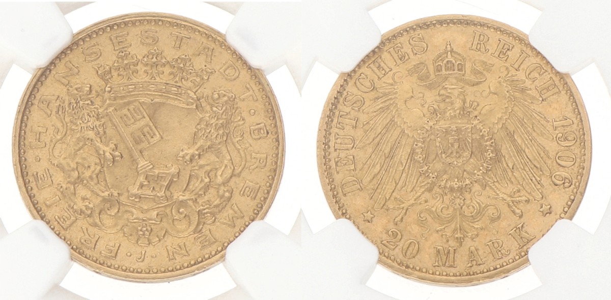 German states. Bremen. 20 Mark. 1906 J. MS 64