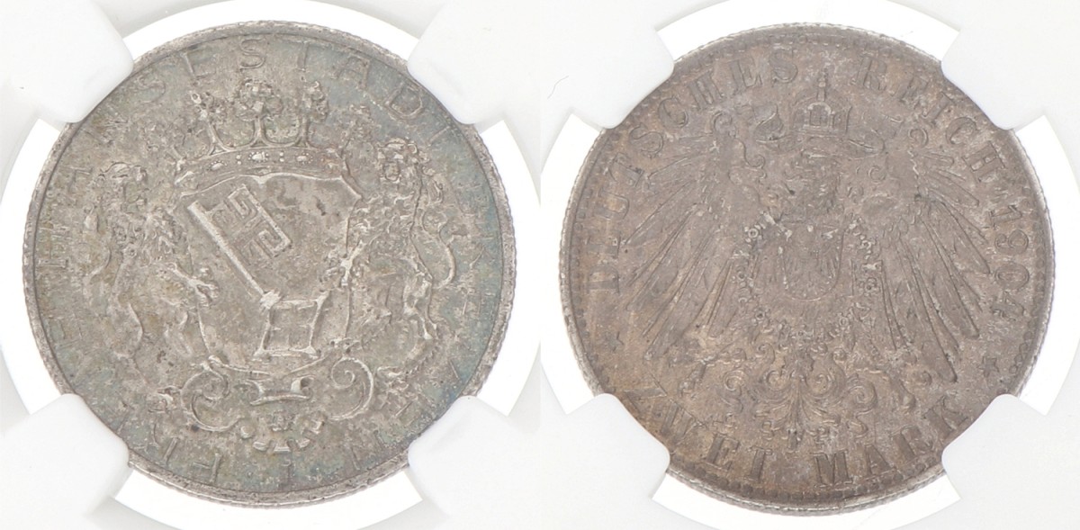 German states. Bremen. 2 Mark. 1904 J. MS 63