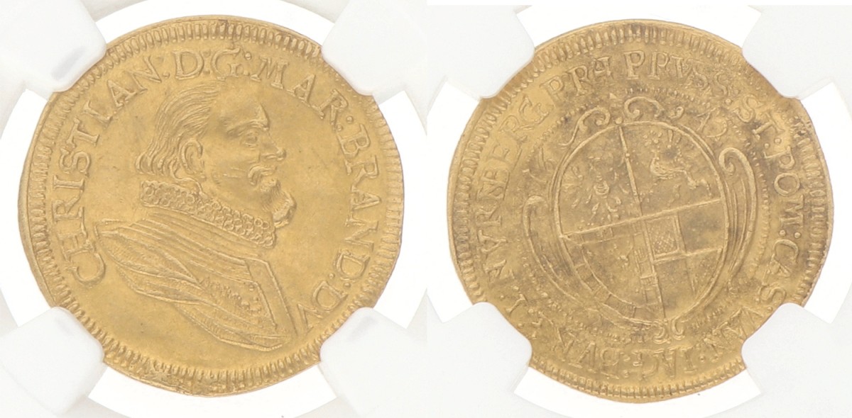 German states. Brandenburg-Bayreuth. Christian. Ducat. 1642/1. MS 61