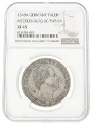 German states. Mecklenburg-Schwerin. Friedrich Franz. Thaler. 1848 A. XF 45