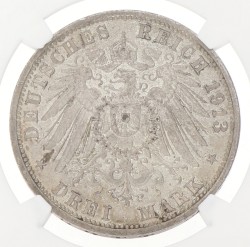 German states. Lübeck. 3 Mark. 1913 A. MS 63