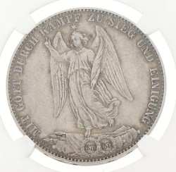 German states. Württemberg. Karl. Thaler - Victory. 1871. AU 50