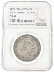 German states. Württemberg. Karl. Thaler - Victory. 1871. AU 50