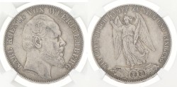 German states. Württemberg. Karl. Thaler - Victory. 1871. AU 50