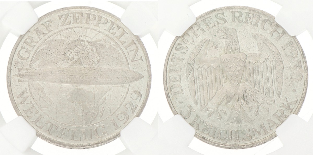 Germany. Weimar republic. 3 Mark. 1930 A. MS 64