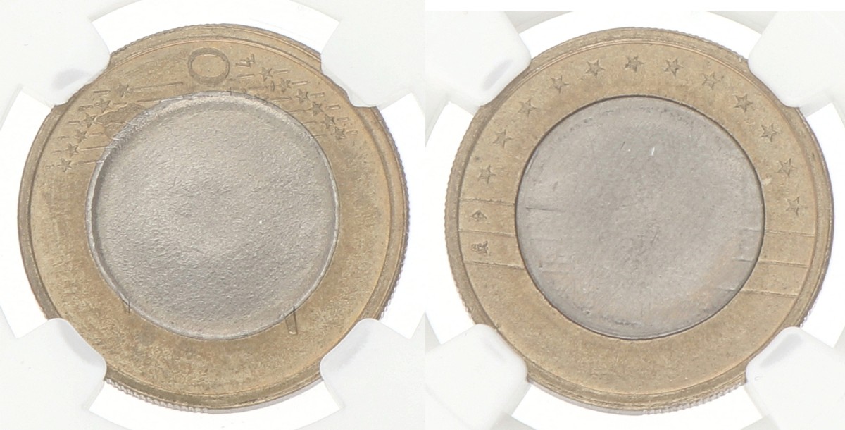 Euro - Split center insert. Beatrix. 2008. MS 65