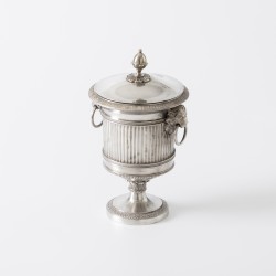 Dekselvaas, Joseph Germain Dutalis, Brussel ca. 1820, zilver