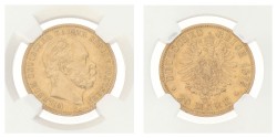 German states. Prussia. Wilhelm I. 20 Mark. 1875B. AU 58