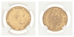 German states. Prussia. Wilhelm I. 20 Mark. 1875C. MS 63