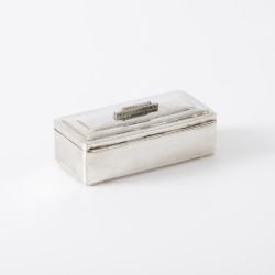 Art Deco lepeldoos, L. Marcelis, Willige Langerak 1931, zilver