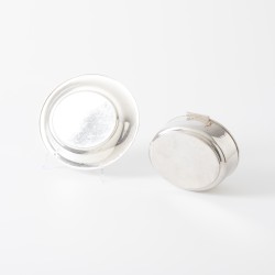 Koektrommel met schotel, Gebrüder Deyhle, Schwäbisch Gmünd ca. 1950-1960, zilver