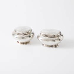 Koektrommels (2), Pieter Zöllner & Willem Nicolaas Beijder, Rotterdam 1867, zilver