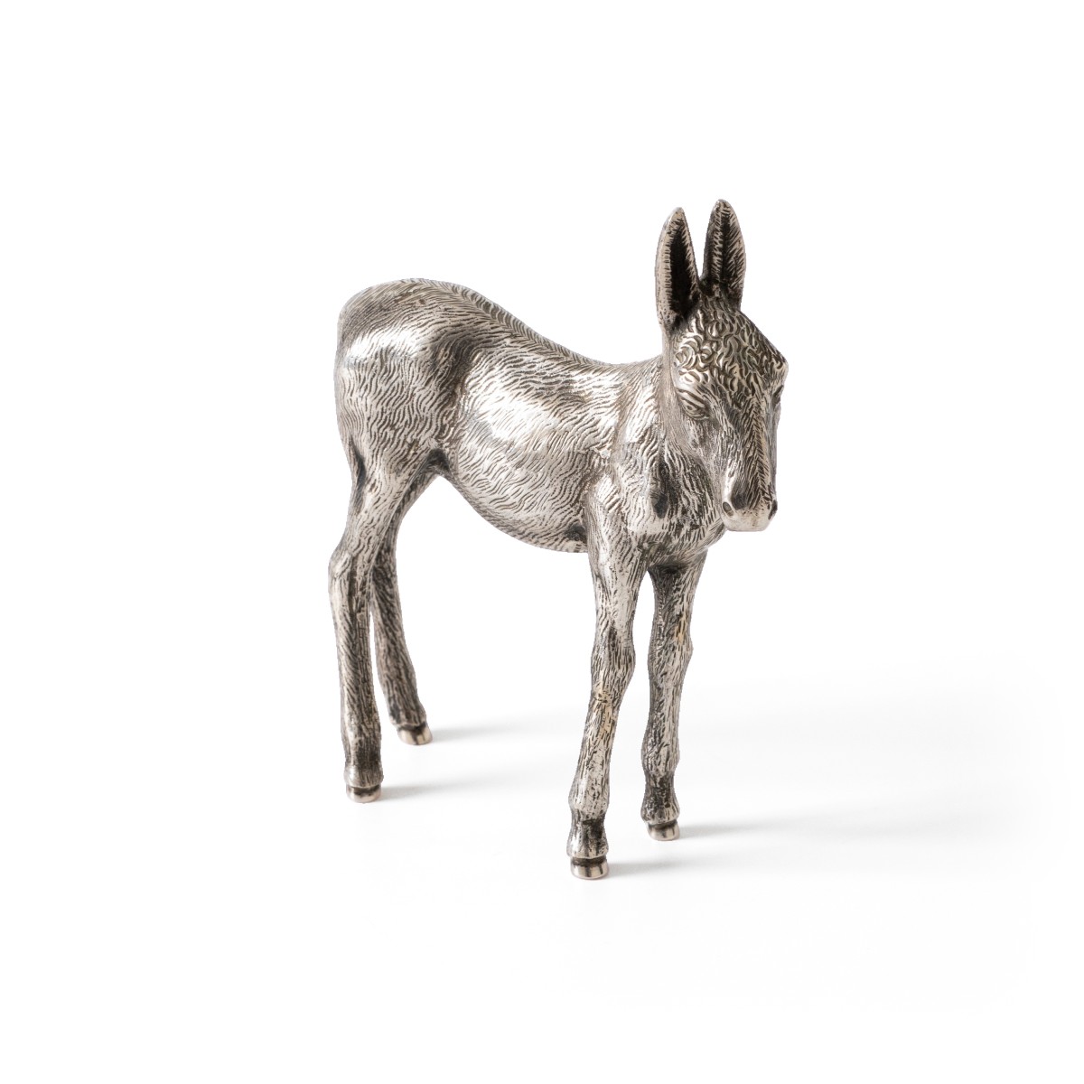 Miniatuur ezel, Vera Orfebres, Madrid ca. 1970, zilver