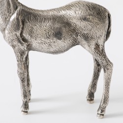 Miniatuur ezel, Vera Orfebres, Madrid ca. 1970, zilver