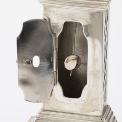 Miniatuur staand horloge (groot model), H. Hooijkaas, Schoonhoven 1974, zilver