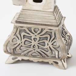 Miniatuur staand horloge (groot model), H. Hooijkaas, Schoonhoven 1974, zilver