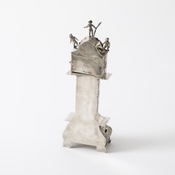 Miniatuur staand horloge, H.B. Hol, Willige Langerak 1922, zilver