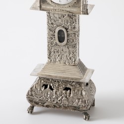 Miniatuur staand horloge, H.B. Hol, Willige Langerak 1922, zilver