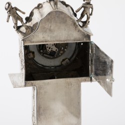 Miniatuur staand horloge, H.B. Hol, Willige Langerak 1922, zilver