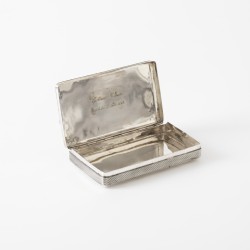 Empire tabaksdoos, Antonie Keun, Groningen 1830, zilver