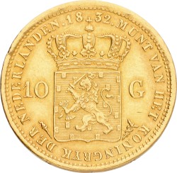 10 gulden. Willem I. 1832. VF / XF