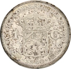 1 Gulden. Wilhelmina in Londen. 1940. XF -