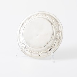 Flessenbak / flessen onderzetter, weduwe Ernest Compère (Léontine Compère), Parijs ca. 1890, zilver