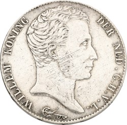 3 Gulden. Willem I. 1818. F / VF.