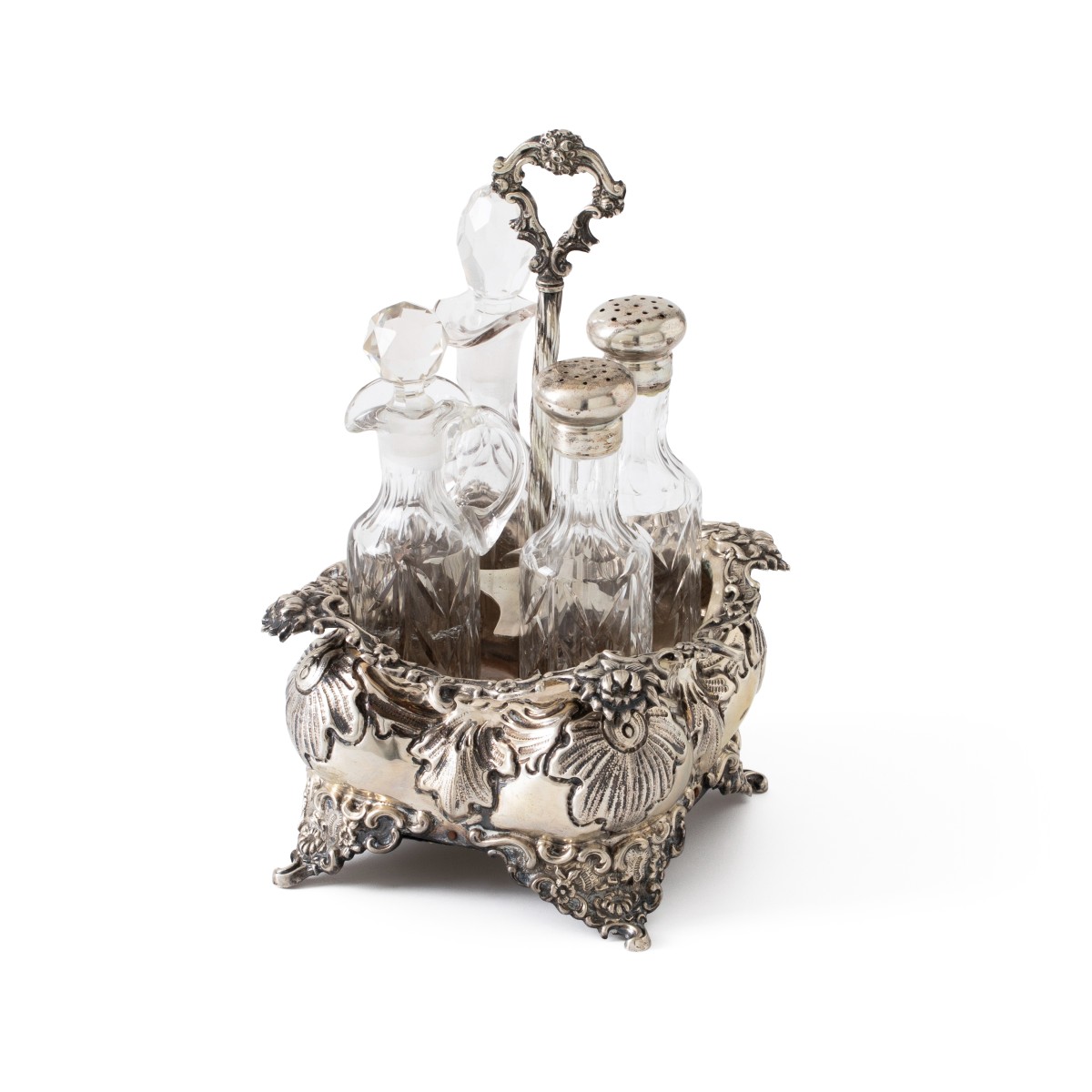 Menageset, Franco de Giovanni, Milaan ca. 1960, zilver