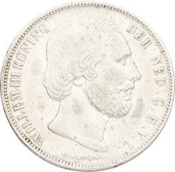 2½ Gulden. Willem III. 1863. F / VF.