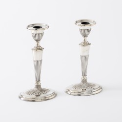 Kandelaars (2), William Hutton & Sons, Sheffield 1919, zilver