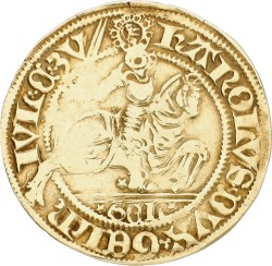 Rijder goudgulden. Roermond. Karel van Egmond. ND (1492 - 1538). VF