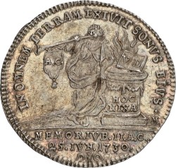 German states. Memmingen. Ducat. Silver pattern. 1730. VF