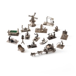 Miniaturen verzameling (17), Nederland ca. 1970-1980, zilver