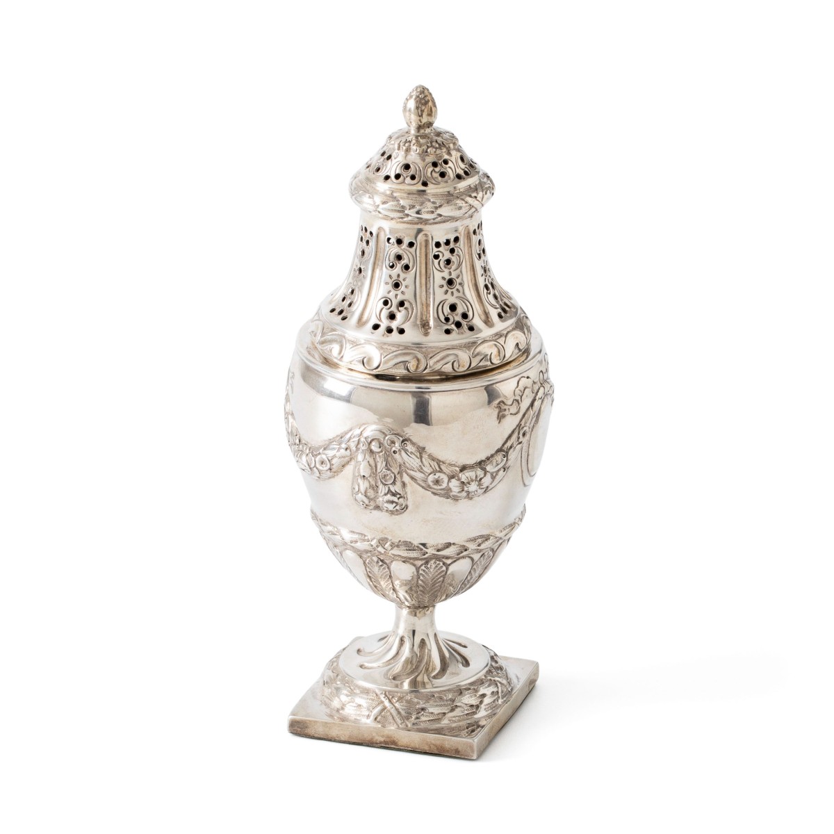 Suikerstrooibus, Hanau ca. 1880-1890, zilver
