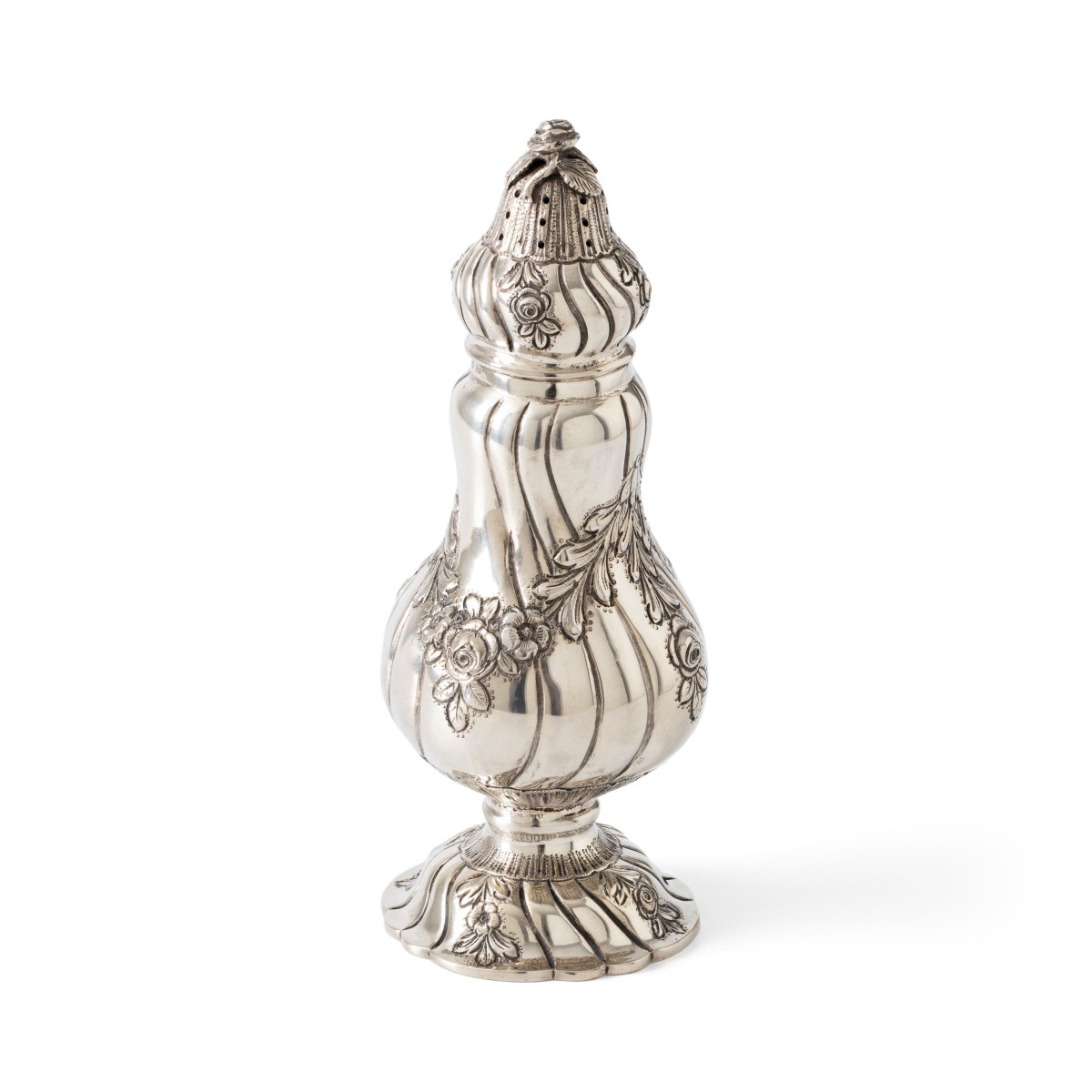 Suikerstrooibus, D. Zwijnenburg, Schoonhoven ca. 1965, zilver