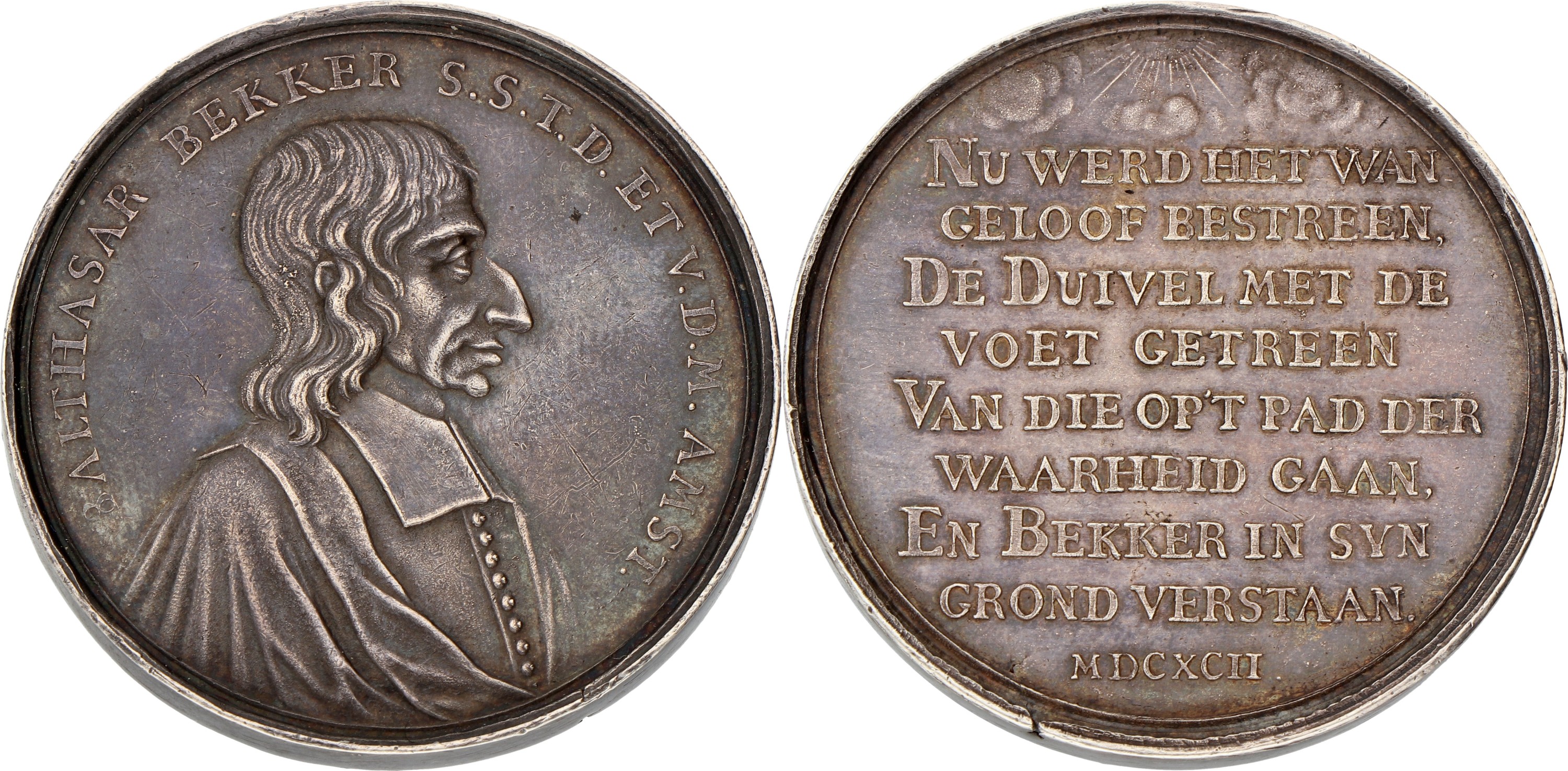 Nederland. Friesland. 1692 / (1698). Dood van van ds. Balthasar Bekker, 1692. XF