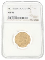 10 Gulden. Willem I. 1823 U. MS 63.