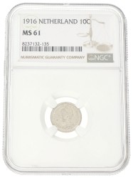 25 Cent. Wilhelmina. 1916. MS 61.