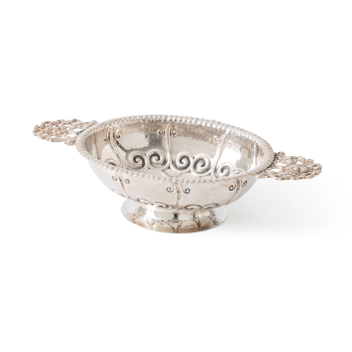 Brandewijnkom, P. Heerens, Schoonhoven 1930, zilver