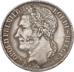 Belgium. Leopold I. 1 Franc. 1834. XF +