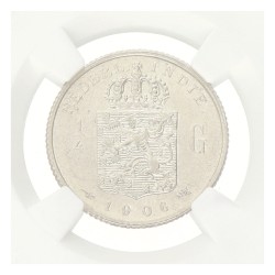 ¼ Gulden. Nederlands-Indië. Wilhelmina. 1906. MS 61