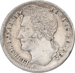 Belgium. Leopold I. ¼ Franc. 1834. XF -