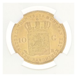 10 Gulden. Willem I. 1828B. MS 63.
