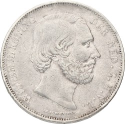 2½ Gulden. Willem III. 1865. Without dot. VF -.