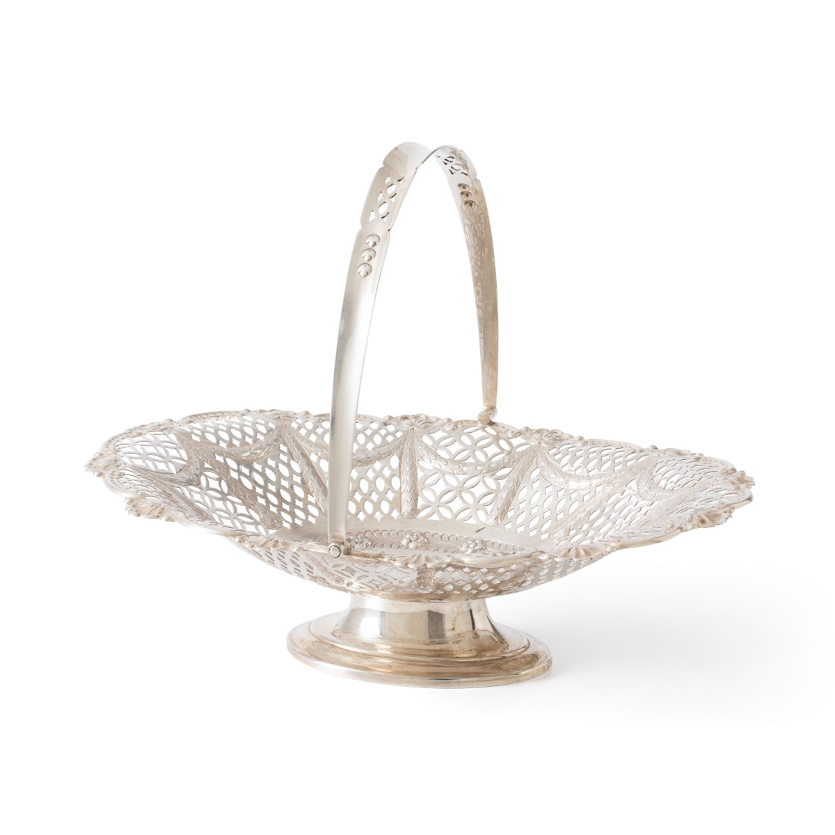 Fruitmand, Alexander Clark, Birmingham 1909, zilver
