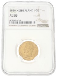 10 Gulden. Willem I. 1830 U. AU 55.